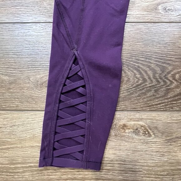 Lululemon Pure Practice Leggings Deep Zinfandel, Size 8, High Waist, Stretch - Picture 8 of 14